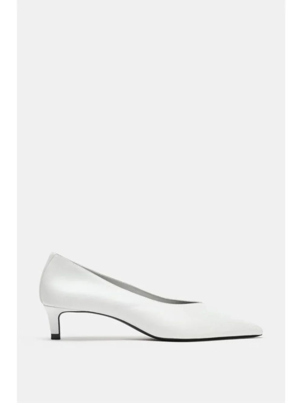 ZARA POINTED LEATHER KITTEN HEEL SHOES 3206/810/850